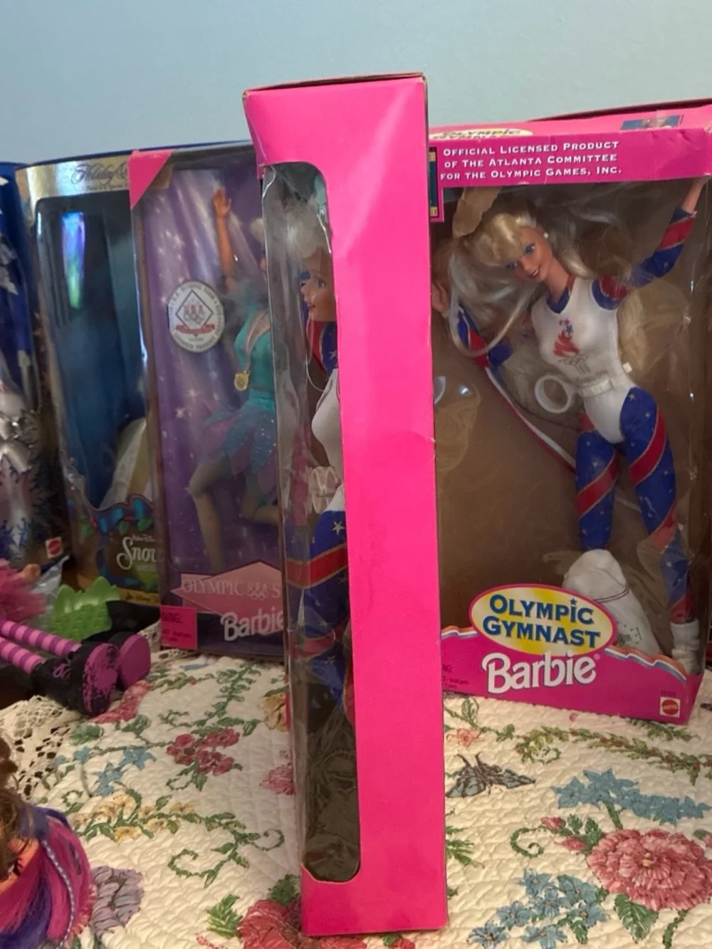 Barbie Olympic Gymnast Barbie in Red White Blue Leotard
